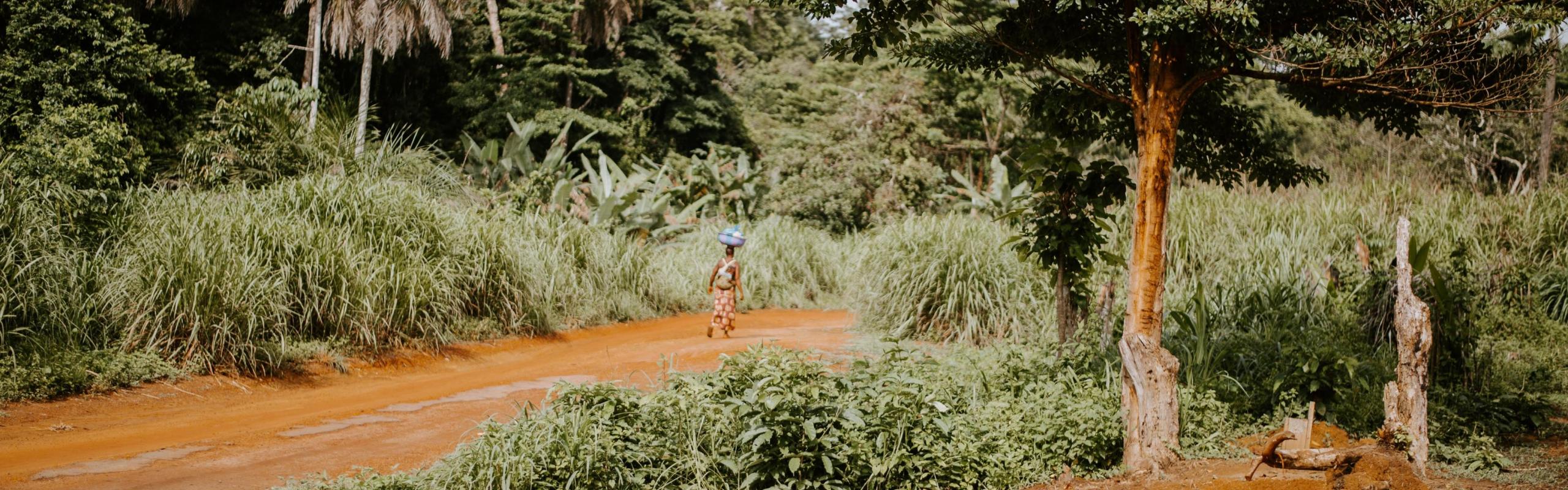 smallholder farmer walking 